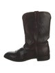 Lucchese Leather Moto Boots