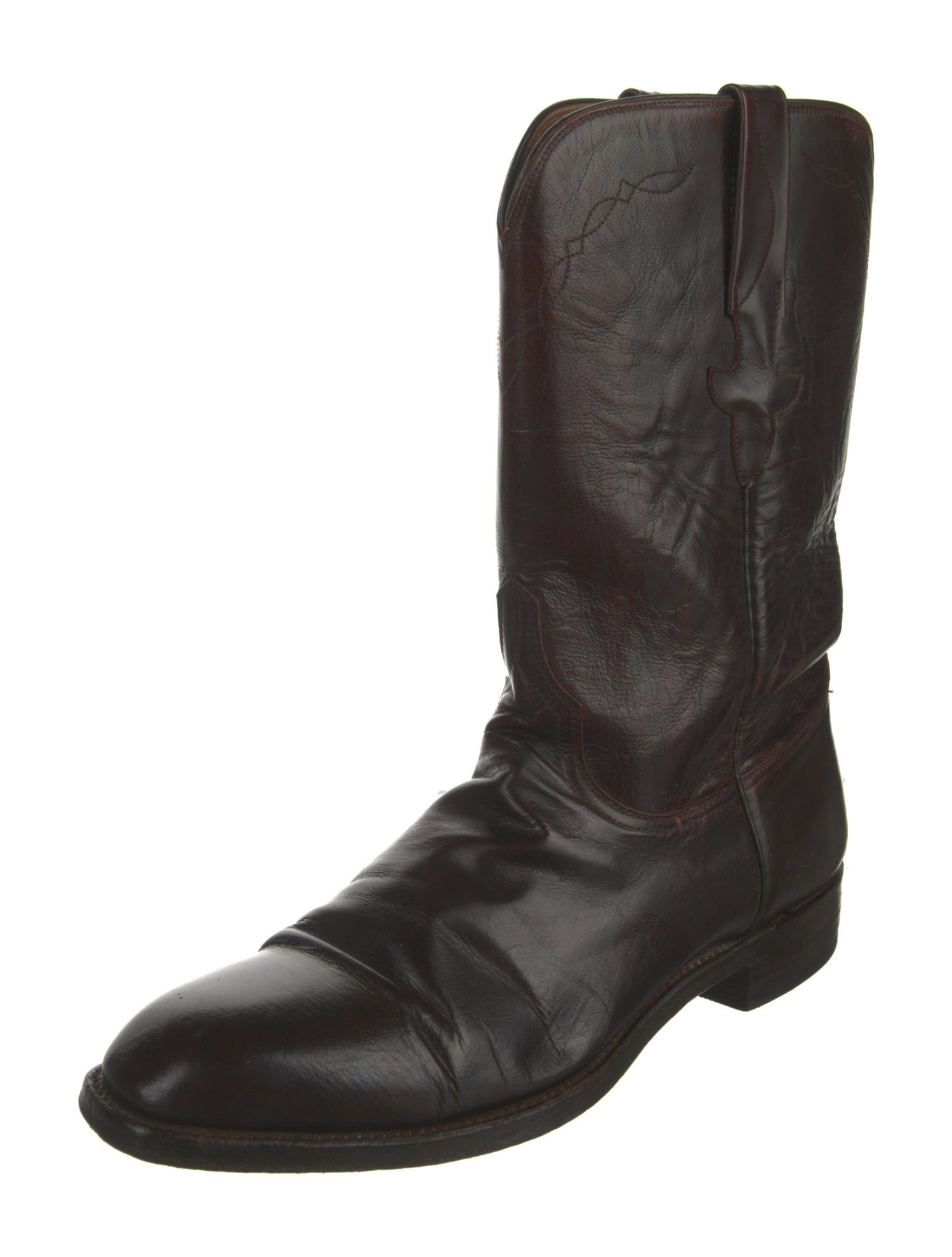 Lucchese Leather Moto Boots