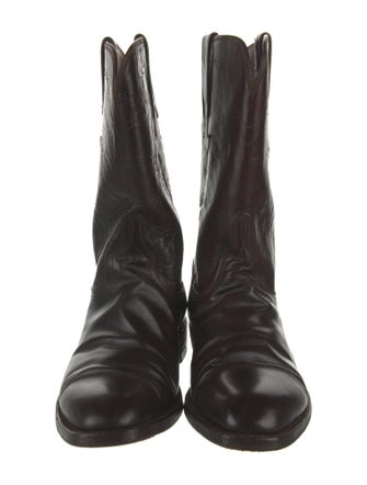 Lucchese Leather Moto Boots