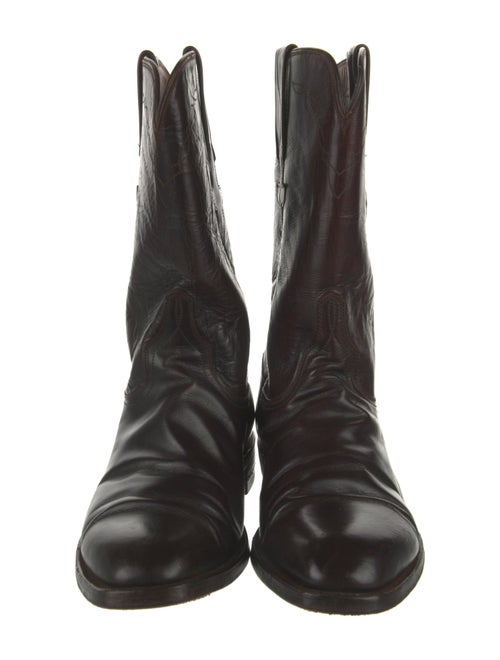 Lucchese Leather Moto Boots