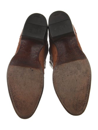 Lucchese Ostrich Patterned Western Boots