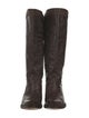 Lucchese Leather Embroidered Accent Western Boots