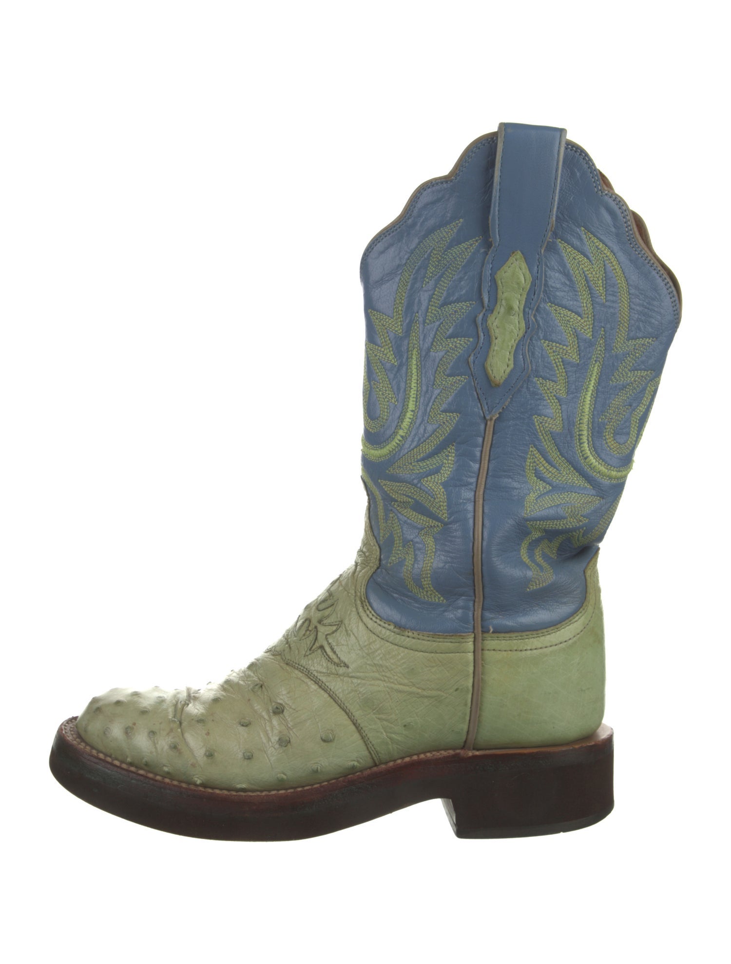 Lucchese Leather Patterned Moto Boots