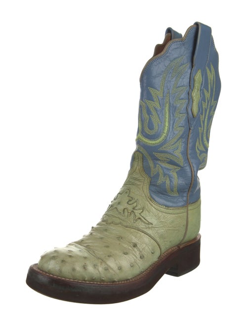 Lucchese Leather Patterned Moto Boots