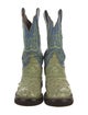 Lucchese Leather Patterned Moto Boots