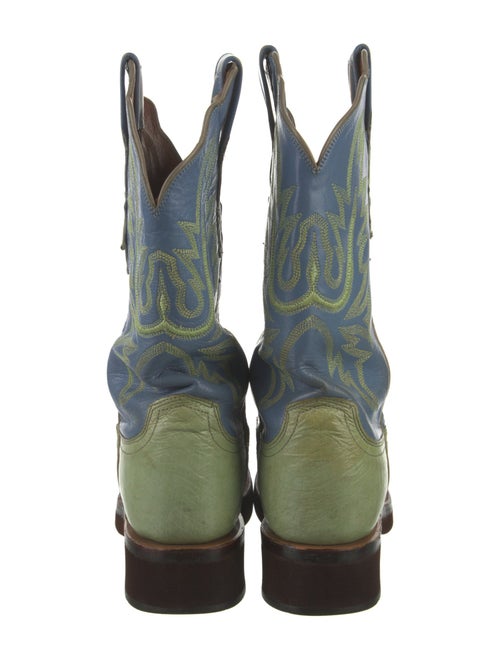 Lucchese Leather Patterned Moto Boots