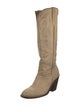Lucchese Leather Embroidered Accent Western Boots
