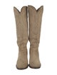Lucchese Leather Embroidered Accent Western Boots