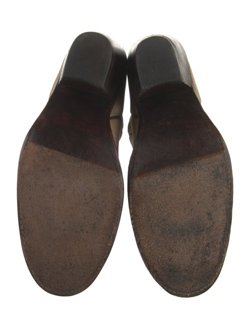 Lucchese Leather Embroidered Accent Western Boots