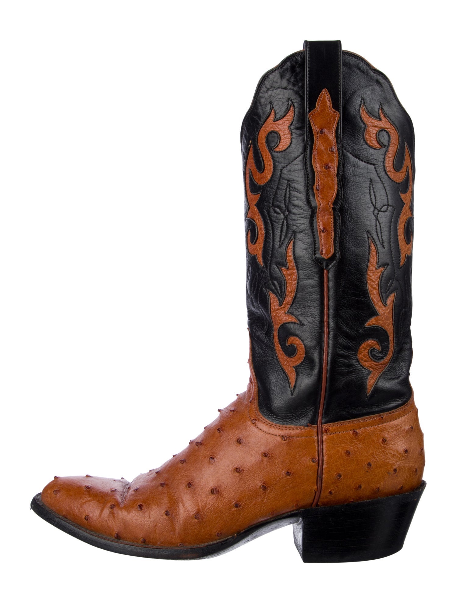 Lucchese Leather Patterned Western Boots