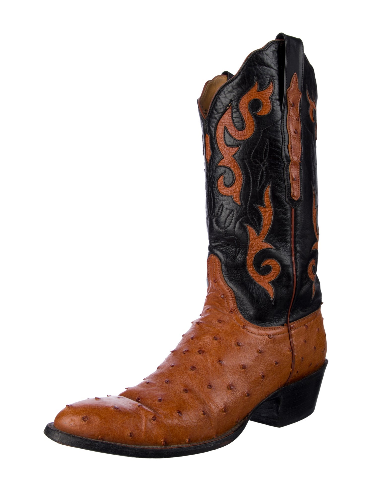 Lucchese Leather Patterned Western Boots
