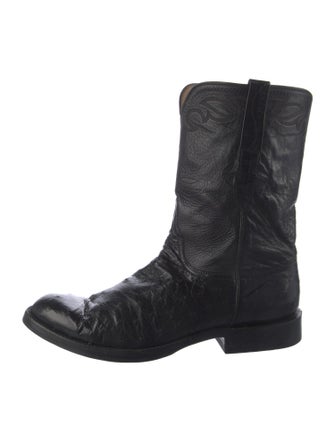 Lucchese Ostrich Combat Boots