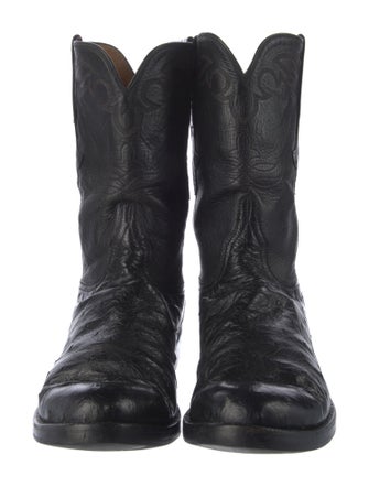 Lucchese Ostrich Combat Boots