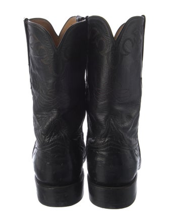 Lucchese Ostrich Combat Boots