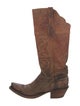 Lucchese Leather Patterned Western Boots