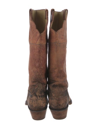 Lucchese Leather Patterned Western Boots