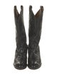 Lucchese Leather Embroidered Accent Western Boots