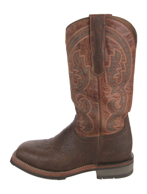 Lucchese Leather Printed Western Boots