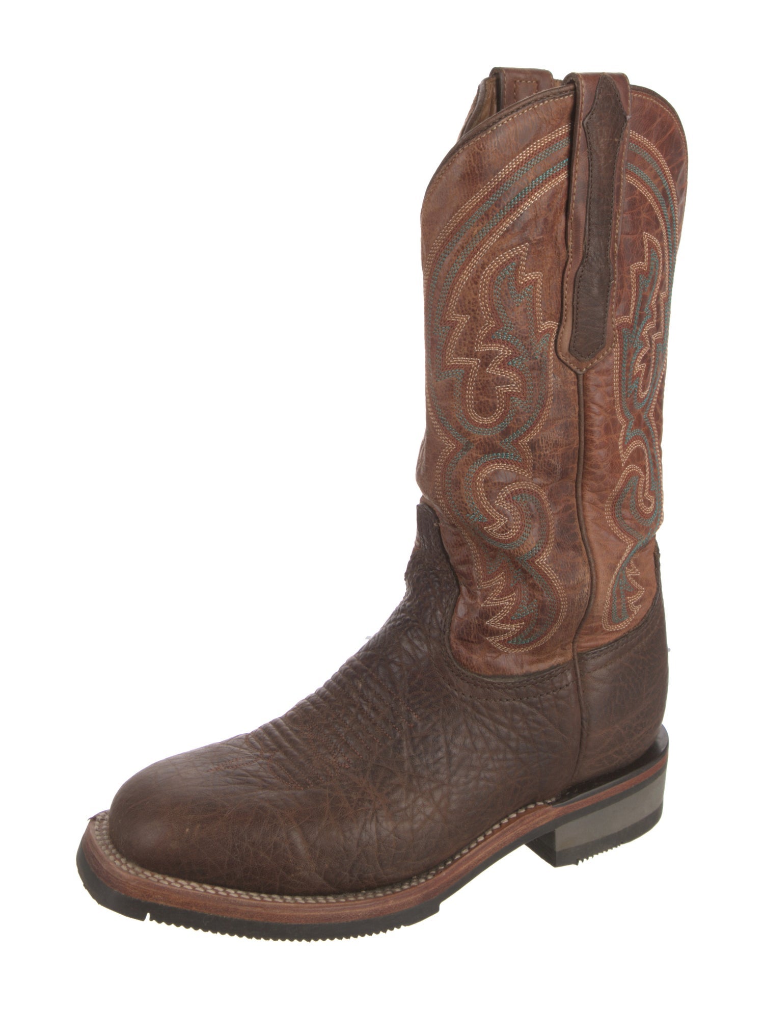 Lucchese Leather Printed Western Boots