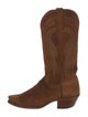 Lucchese Suede Embroidered Accent Western Boots