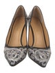 Lucchese Leather Floral Print Pumps