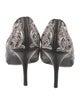 Lucchese Leather Floral Print Pumps