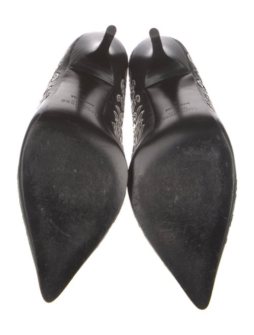 Lucchese Leather Floral Print Pumps