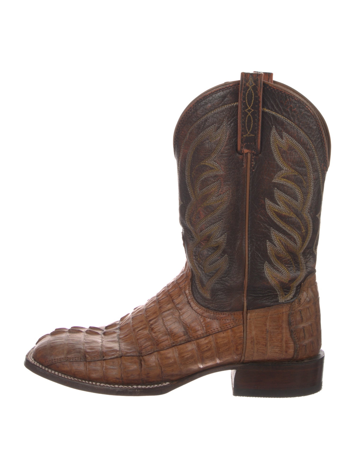Lucchese Crocodile Patterned Western Boots