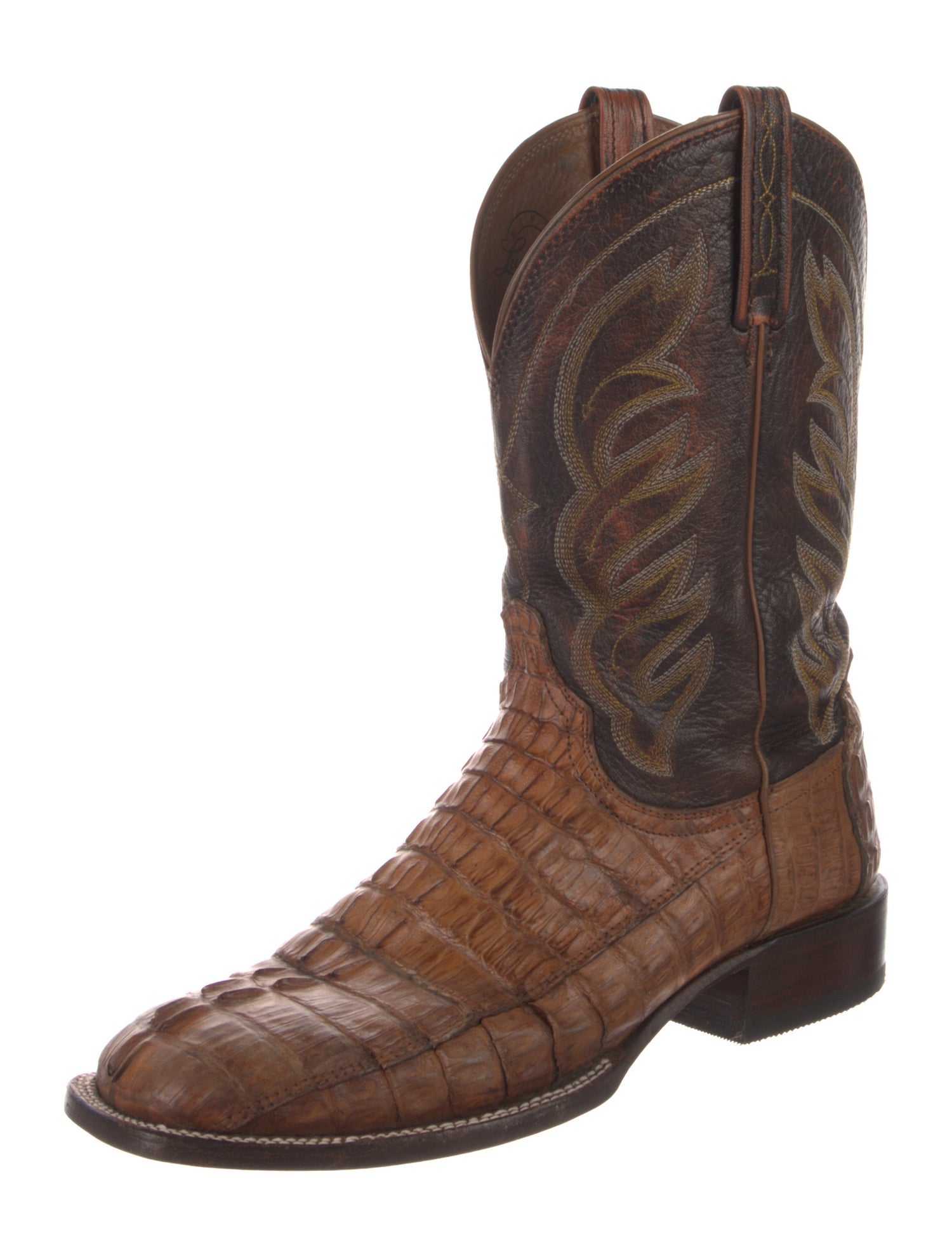 Lucchese Crocodile Patterned Western Boots