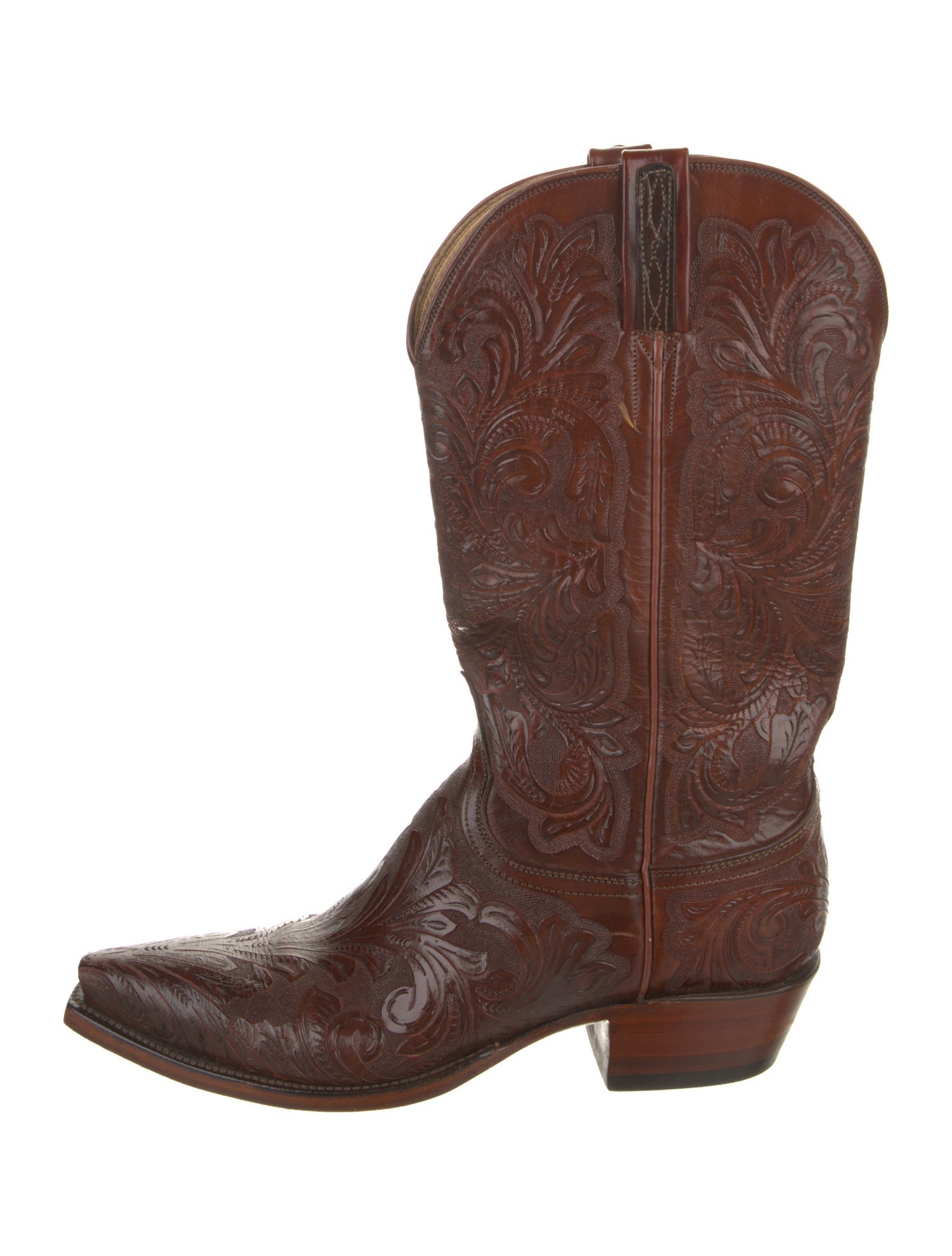Lucchese Leather Patterned Western Boots