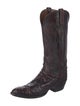 Lucchese Ostrich Patterned Western Boots