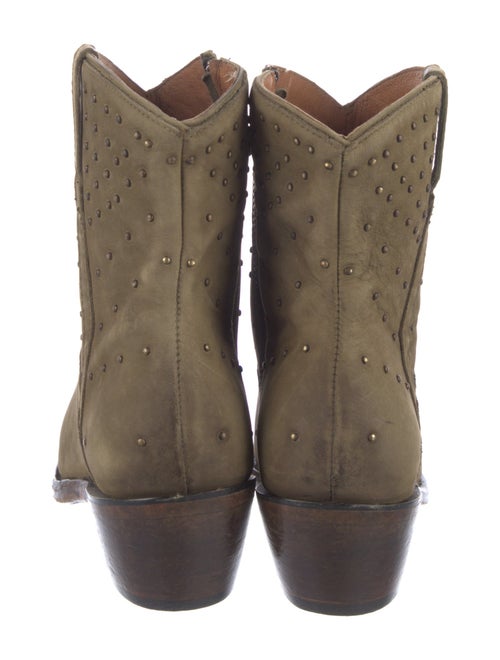 Lucchese Suede Distressed Accents Western Boots