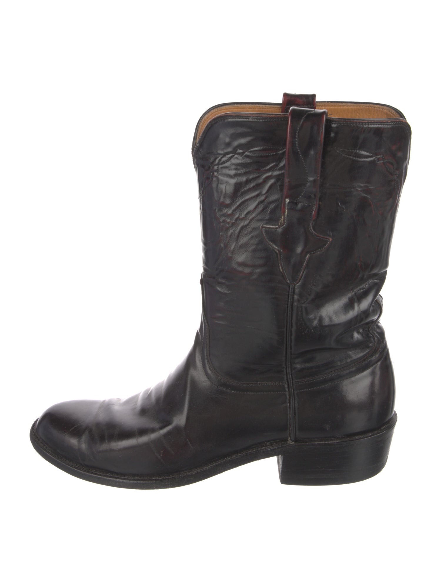 Lucchese Leather Rain Boots