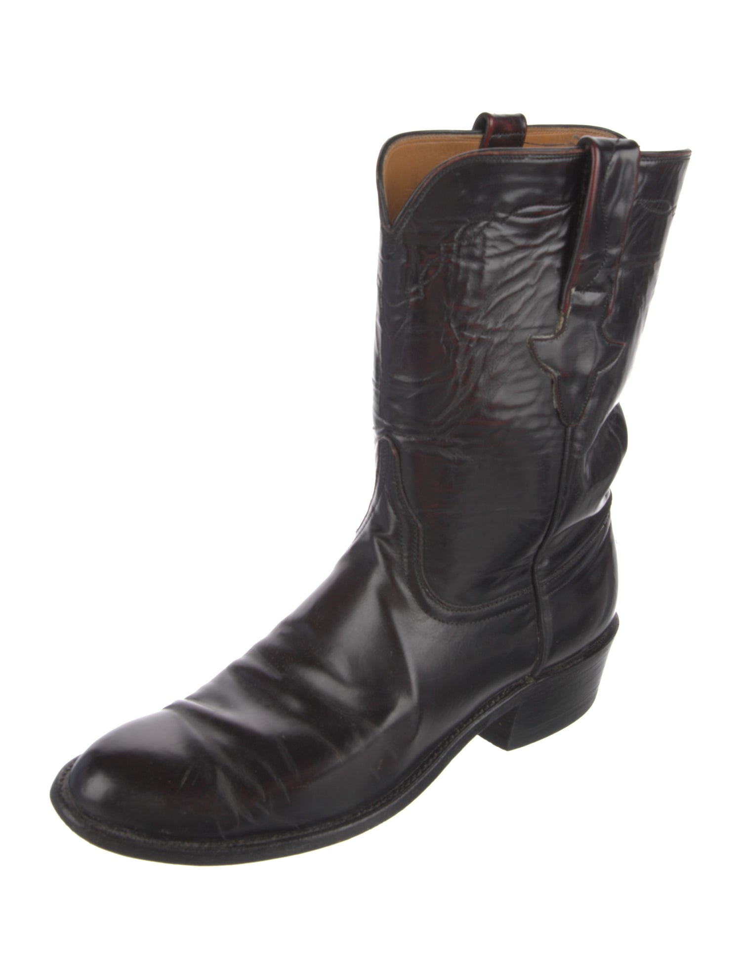 Lucchese Leather Rain Boots