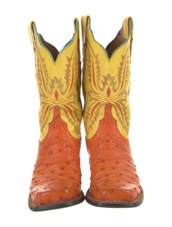 Lucchese Leather Printed Western Boots