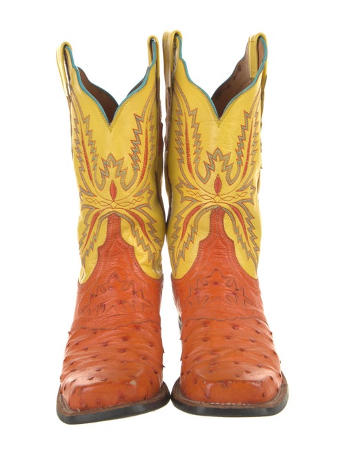 Lucchese Leather Printed Western Boots