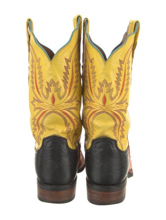 Lucchese Leather Printed Western Boots