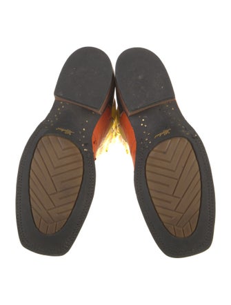 Lucchese Leather Printed Western Boots