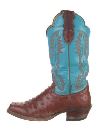 Lucchese Leather Printed Western Boots