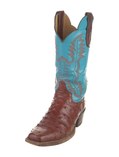 Lucchese Leather Printed Western Boots