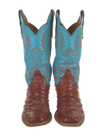 Lucchese Leather Printed Western Boots