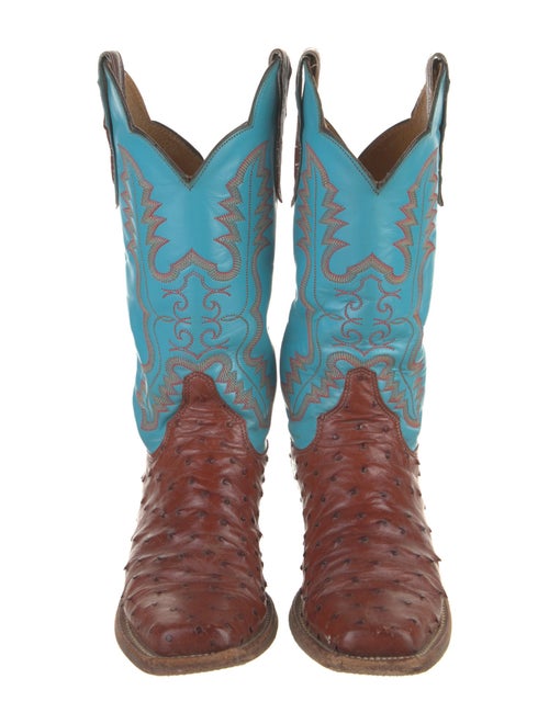 Lucchese Leather Printed Western Boots