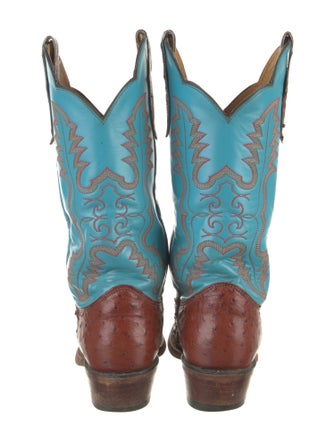 Lucchese Leather Printed Western Boots