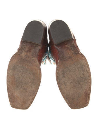 Lucchese Leather Printed Western Boots