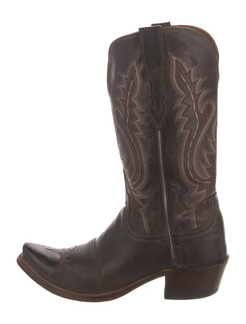 Lucchese Leather Animal Print Western Boots