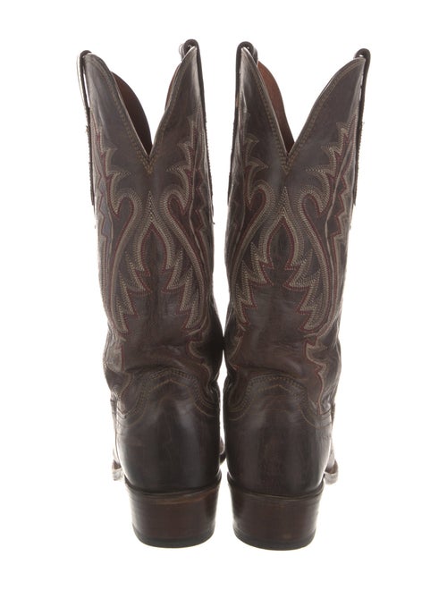 Lucchese Leather Animal Print Western Boots