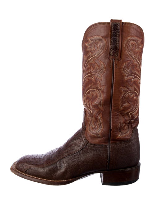 Lucchese Leather Printed Western Boots