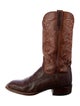 Lucchese Leather Printed Western Boots