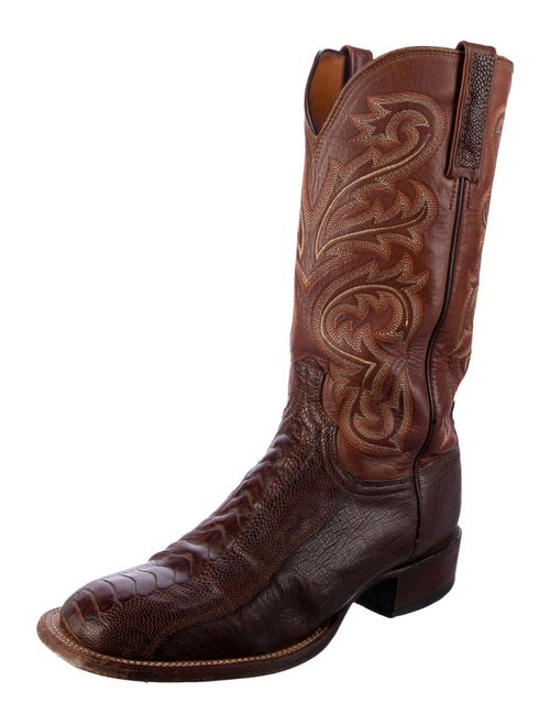 Lucchese Leather Printed Western Boots