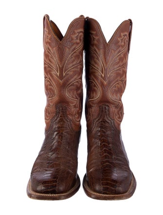 Lucchese Leather Printed Western Boots